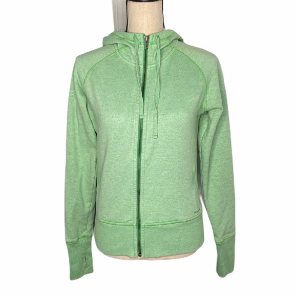 Patagonia Tops - Patagonia Green Heathered Zip Up Hoodie